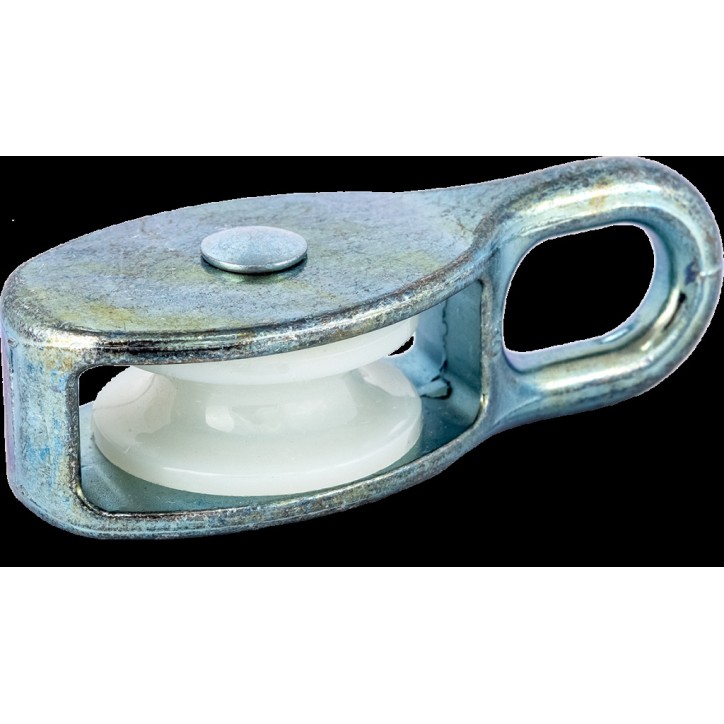 Блок одинарный нейлоновый шкив 25мм (для троса 7мм)