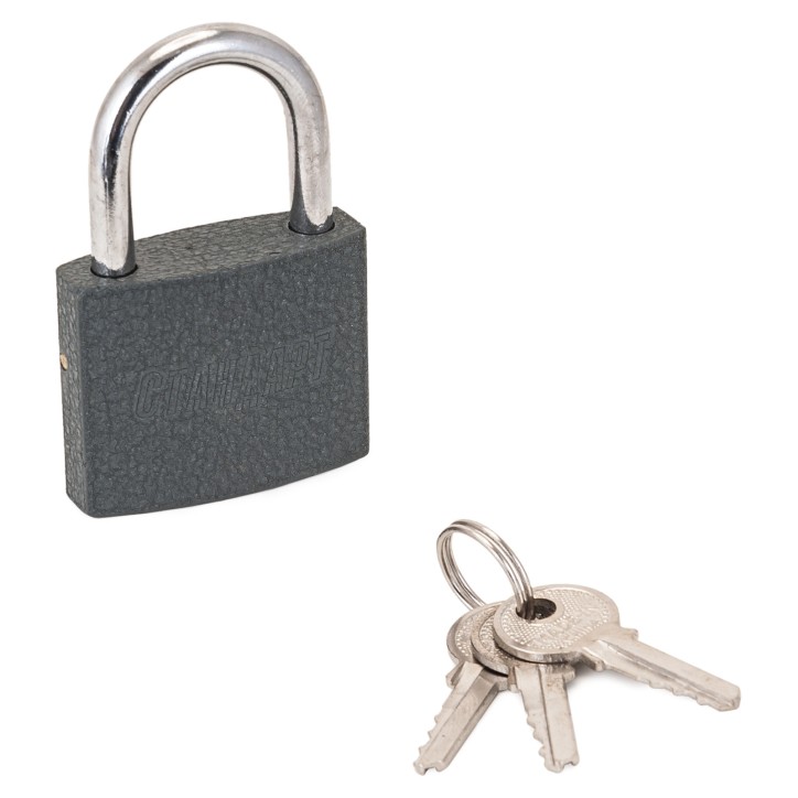 Замок навесной с цилиндровым механизмом секрета, СТАНДАРТ HG-340 серый Замок навесной с цилиндровым механизмом секрета, СТАНДАРТ HG-340 серый
