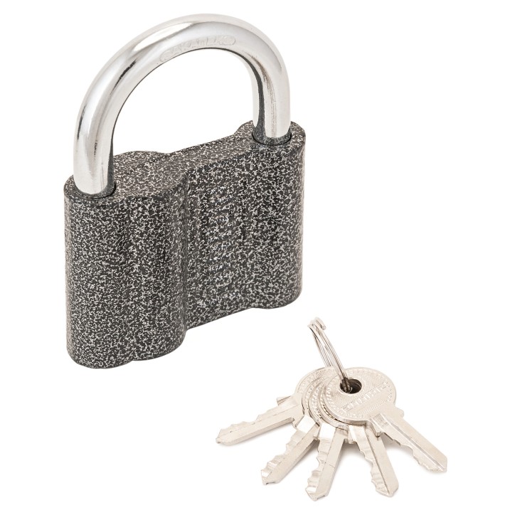 Замок навесной с цилиндровым механизмом секрета, АЛЛЮР ВС1Ч-480 серый Замок навесной с цилиндровым механизмом секрета, АЛЛЮР ВС1Ч-480 серый