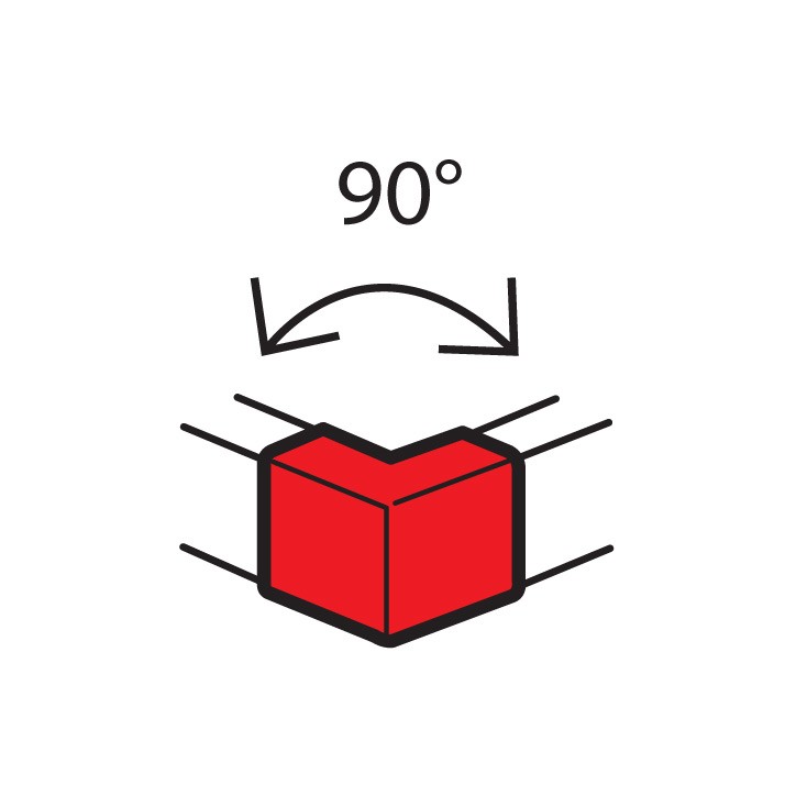 Внешний угол 90° 100х50мм METRA