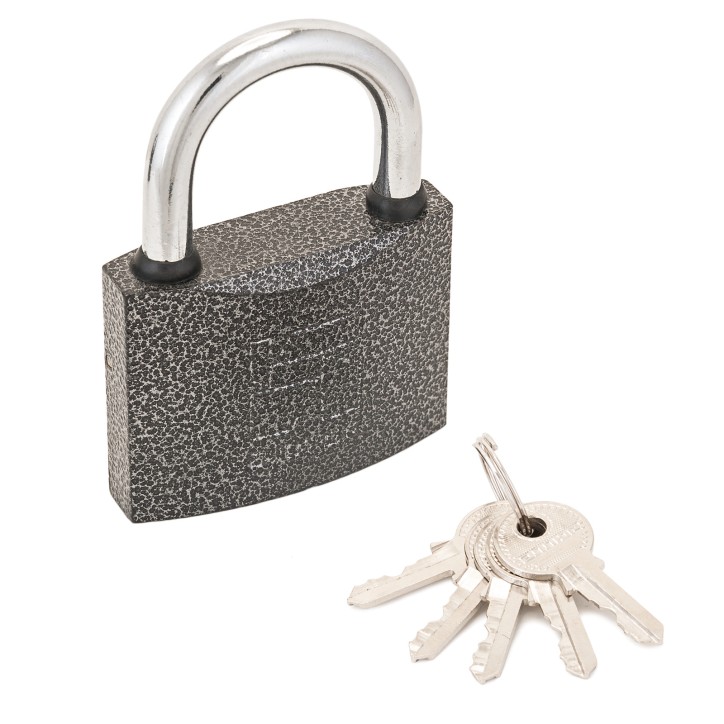 Замок навесной с цилиндровым механизмом секрета, АЛЛЮР ВС1Ч-350 серый Замок навесной с цилиндровым механизмом секрета, АЛЛЮР ВС1Ч-350 серый