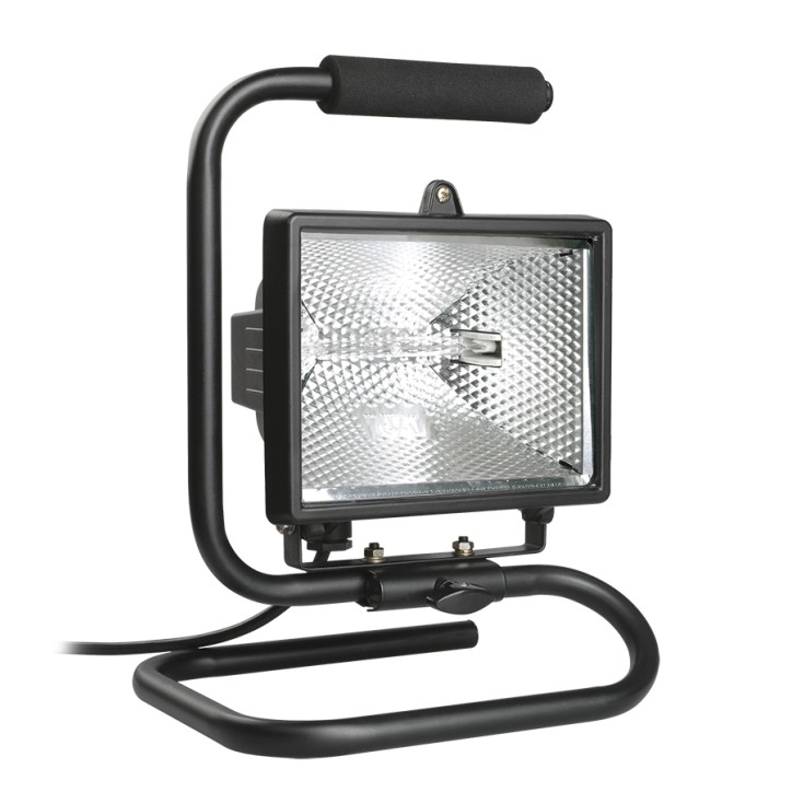 Прожектор ИО500П(переноска) галогенный черный IP54 IEK