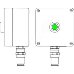 Взрывозащищенный пост управления из алюминия CPE-A-15 -(1xP1G(11)) -1x6018ANR20BKM2SB(B)1Ex d e IIC Т4 Gb / Ex tb IIIC T130°C Db