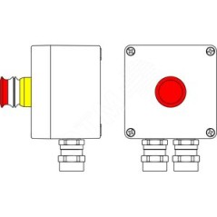 Взрывозащищенный пост управления из алюминия CPE-A-12 -(1xP3E(11)) -2x6018AASBKGM2SB(C)1Ex d e IIC T6 Gb / Ex tb IIIC T80°C Db I