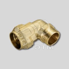 Уголок 20x1/2' с наружной резьбой латунный для ПНД труб
