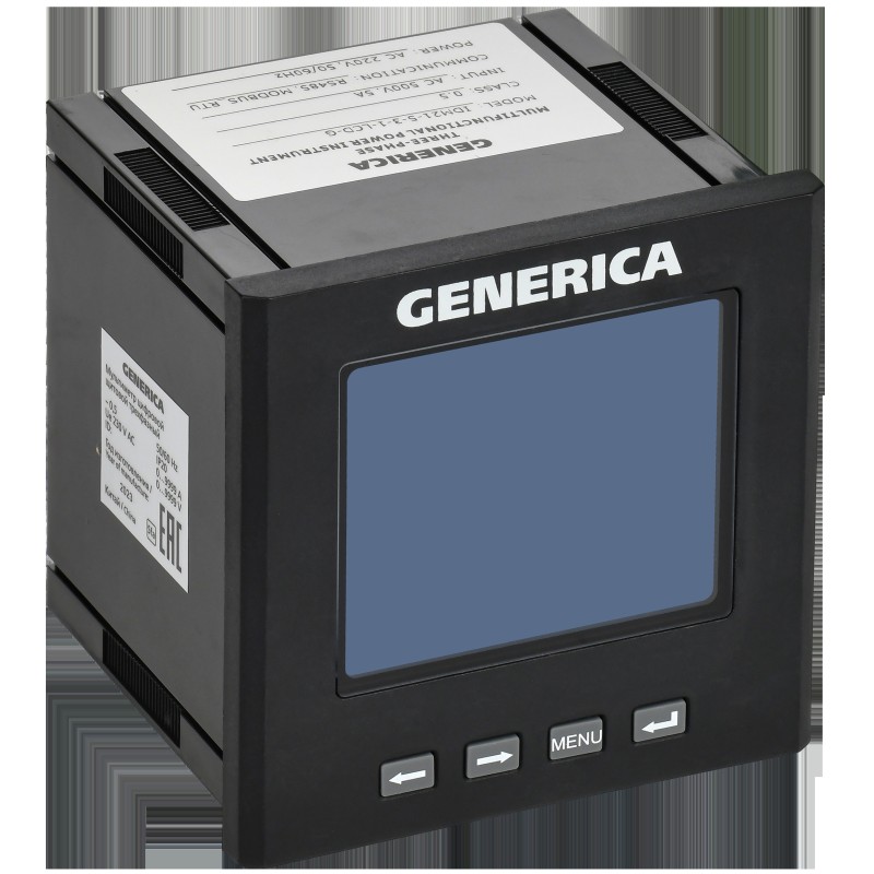 Мультиметр цифровой щитовой трехфазный RS-485 96х96мм LCD GENERICA