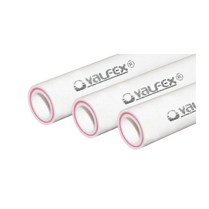 Труба полипропиленовая 40x6.7 SDR 6 PN 25 PPR армированная стекловолокном белая, хлыст 4м