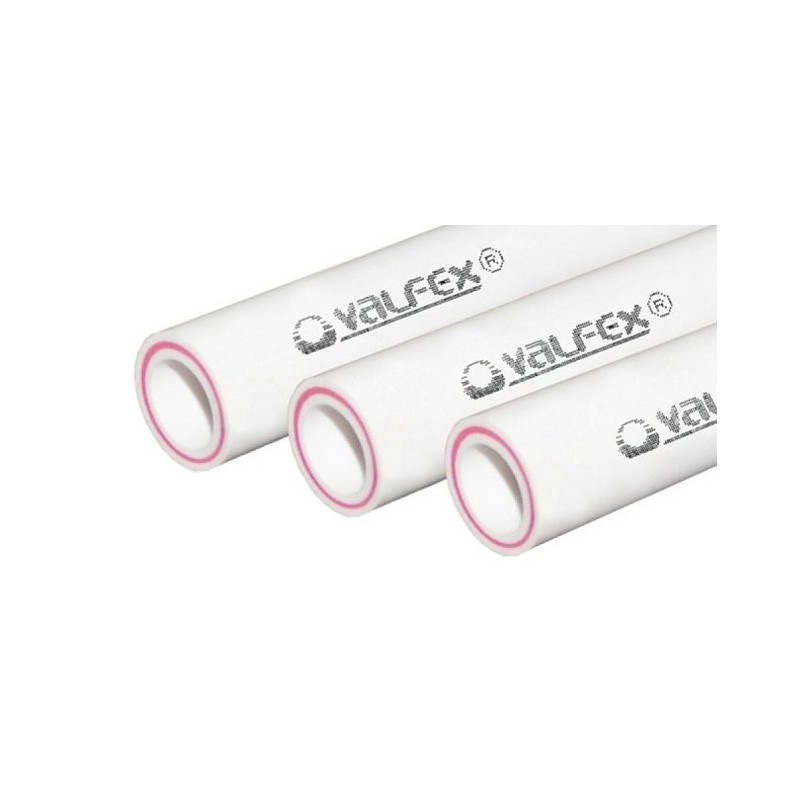 Труба полипропиленовая 20x2.8 SDR 7.4 PN 20 PPR армированная стекловолокном белая, хлыст хлыст 4м