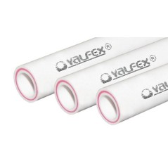 Труба полипропиленовая 25x4.2 SDR 6 PN 25 PPR армированная стекловолокном белая, хлыст 2м