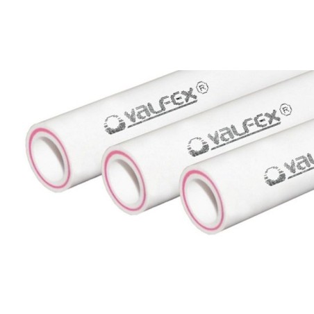 Труба полипропиленовая 25x4.2 SDR 6 PN 25 PPR армированная стекловолокном белая, хлыст 2м