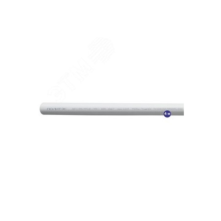 Труба полипропиленовая 40x6.7 SDR 6 PN 25 PPR армированная стекловолокном белая, хлыст 4м