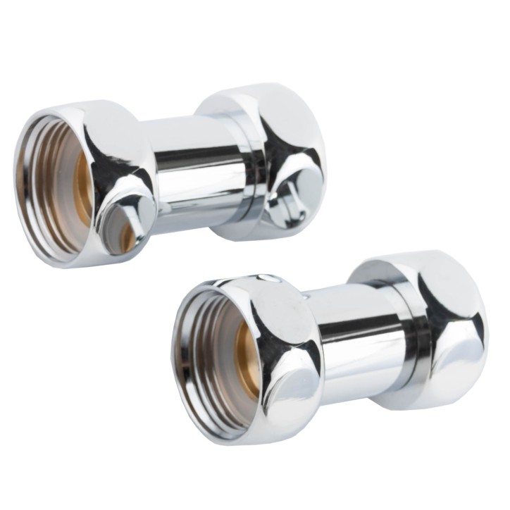 Комплект соединений для полотенцесушителя прямой гайка/гайка 1'х1' хром Комплект соединений для полотенцесушителя прямой гайка/гайка 1'х1' хром