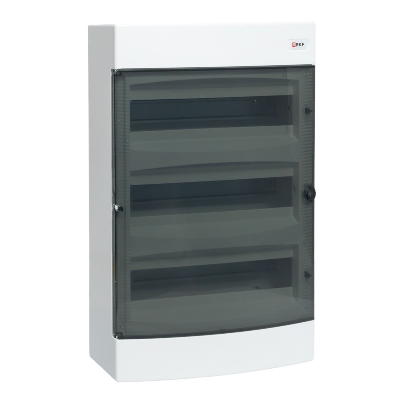 Щит распределительный навесной "Unix" прозрачная дверь 3х18 (54) модулей 526x396x112 IP40