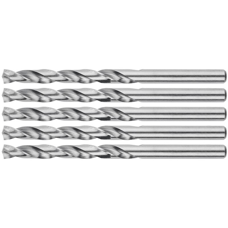 Сверла по металлу HSS шлифованные, угол заточки 135град, 6,0X93 мм (5 шт.)