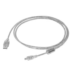 Кабель USB 2.0 AM на Mini USB B, 1 м., прозрачный, морозостойкий, GCR-UM1M5P-BD2S-1.0m