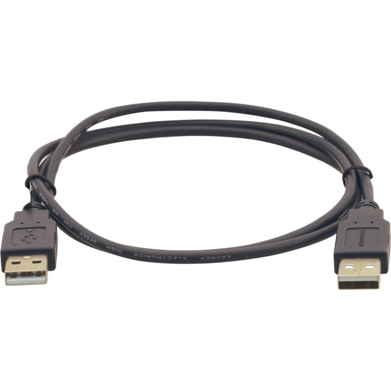 Кабель USB-A 2.0 М на USB-A М, 0.9 м., черный