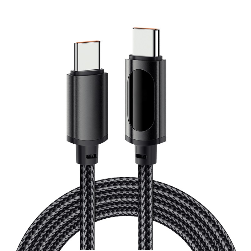 Кабель USB Type-C - Type-С, 5A, 100Вт, 1м, черный