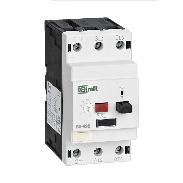 Выключатель автоматический защиты электродвигателя 3P 25-40A 30кА ВА-432 Выключатель автоматический защиты электродвигателя 3P 25-40A 30кА ВА-432
