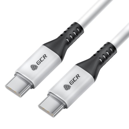 Кабель USB Type C на Type C, 1.5 м., AL белый-черный, GCR-53119