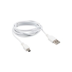 Кабель USB-mini USB/PVC/white/1,8м,