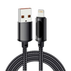 Кабель USB-A - Lightning для Apple, 2,4А, 1м, черный