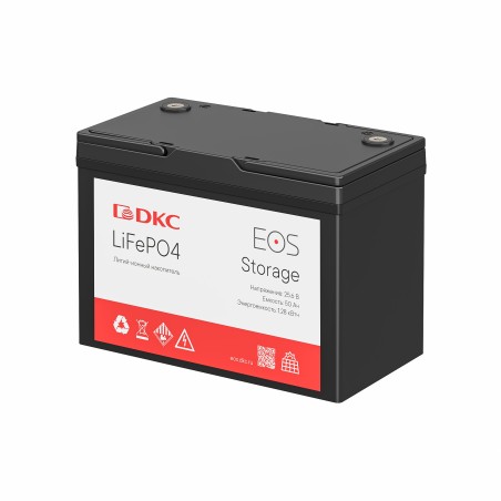 Аккумуляторная батарея литий-онная LFP EOS Storage 25.6 В, 50 Ач, 1.28 кВтч, LFP, пласт. корпус