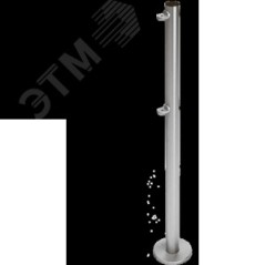 Стойка ограждения одностороняя с 2-мя полупетлями под поворотную створку или секцию