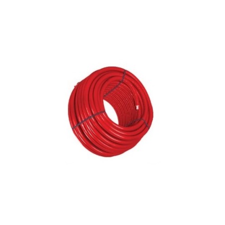 Труба сшитый полиэтилен Radi Pipe 16х2.2 PE-Xa EVOH в теплоизоляции 6 мм красной, PN10, бухта 100м