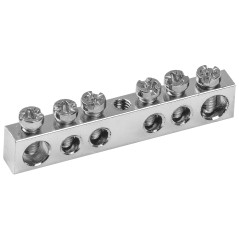 Шина PEN ''земля-ноль'' 6х9мм 6/1 Ni (6групп/крепеж по центру)