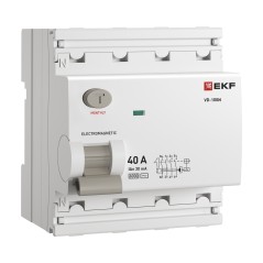 Выключатель дифференциального тока ВД-100N 4P 40А 30мА тип AC эл-мех 6кА PROXIMA