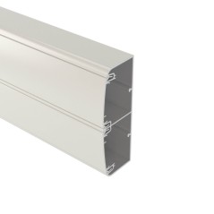 Кабель-канал алюминиевый 140x50 с двумя крышками белый