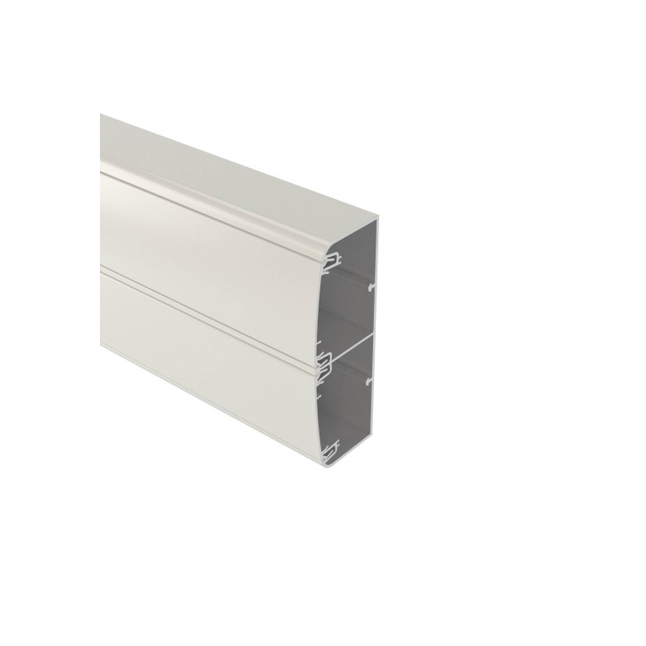 Кабель-канал алюминиевый 140x50 с двумя крышками белый