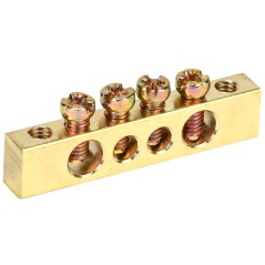 Шина PEN земля-ноль 6х9мм 4/2 (4группы/крепеж по краям)