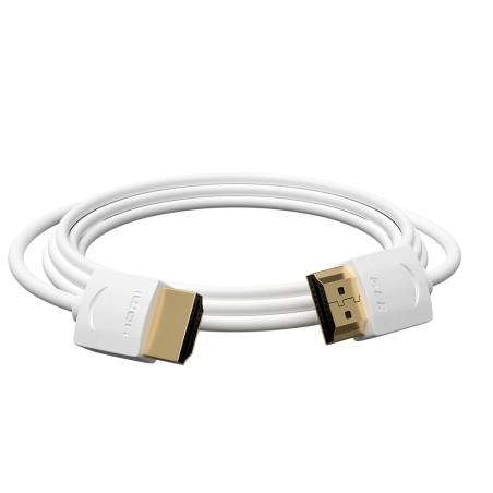 Кабель HDMI 2.0, Ultra HD 19М на 19М, 2 м., SLIM белый, GCR-51483