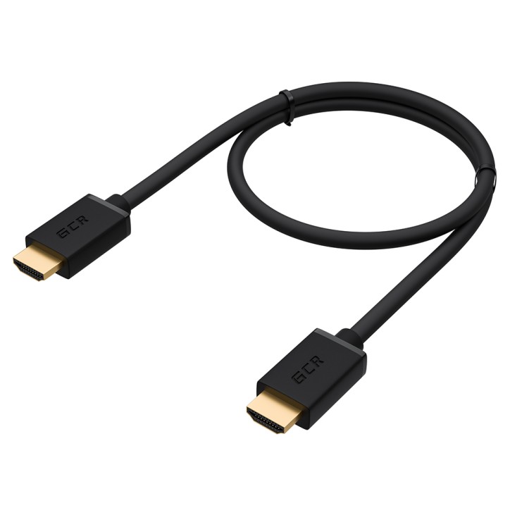 Кабель HDMI 1.4 19М на 19М, 2 м., черный, позолоченные контакты, GCR-HM410-2.0m