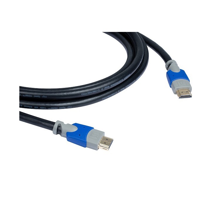 Кабель HDMI 4К М на HDMI М, 0.9 м., черный-синий