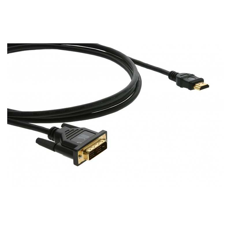 Кабель HDMI M на DVI M, 1.8 м., черный