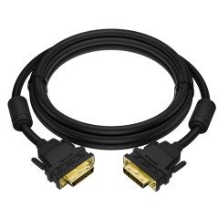 Кабель DVI-D 25M на 25M, 10 м., черный, позолоченные контакты, ферритовые кольца, GCR-DM2DMC2-10.0m