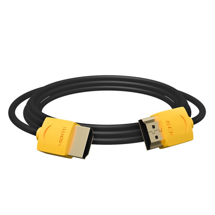 Кабель HDMI 2.0, Ultra HD 19М на 19М, 2 м., SLIM желтый, GCR-51576