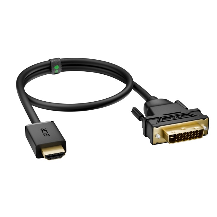 Кабель HDMI 19AM на DVI 25М, 0.3 м., черный, позолоченные контакты, GCR-HD2DVI1-0.3m