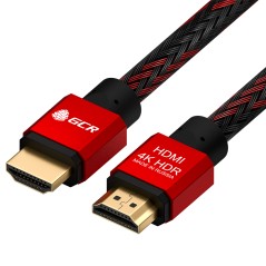 Кабель HDMI 2.0, Ultra HD 19М на 19М, 1 м., AL красный нейлон, GCR-51489