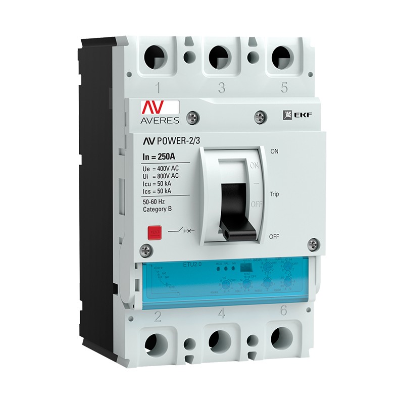 Выключатель автоматический AV POWER-2/3 250А 50кА ETU2.2