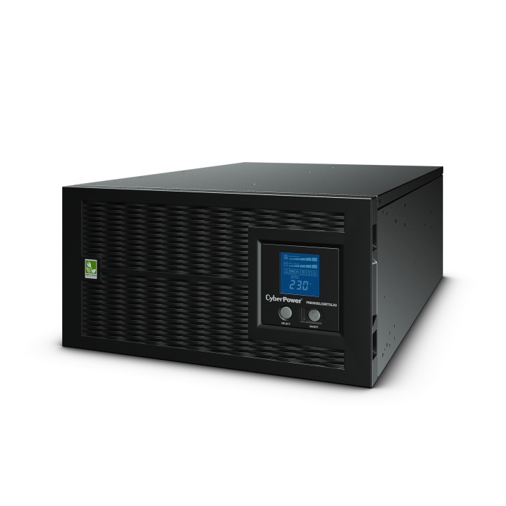 ИБП Line-Interactive CyberPower PR6000ELCDRTXL5U 6000VA/4500W USB/RS-232/Dry/EPO/SNMPslot/RJ11/45/ВБМ (8 IEC С13, 2 IEC C19, 1 к