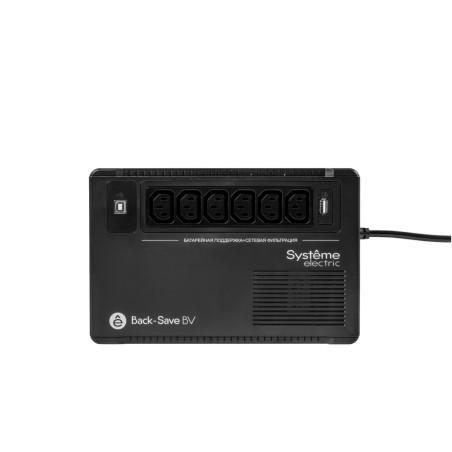 Источник бесперебойного питания Back-Save BV 800ВА/480Вт, АВР, 6хIEC, 230 В, 1хUSB Type-A