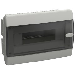 Корпус пластиковый встраиваемый на 12 модулей ЩРВ-П-12 IP41 UNION Compact черная прозрачная дверь