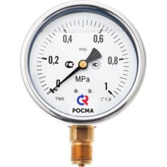 Вакуумметр виброустойчивый радиальный ТВ-320Р.00 (-0.1...0 MPa) 1/4' кл.1,5