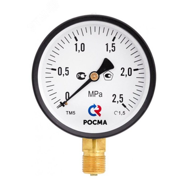 ТМ-310Р.00(0-2,5MPa)G1/4.2,5 МАНОМЕТР общетехнический 63мм, Тип - ТМ-310Р, радиальное присоединение. 0-2,5MPa. Резьба G1/4. Клас