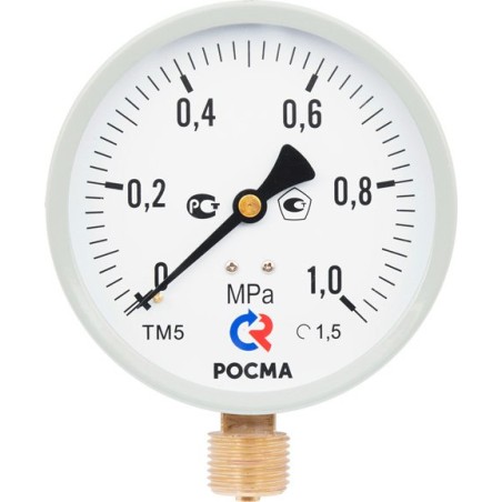 Манометр М2 радиальный ТМ-510Р.00 0...0.6 МРа 1/2' кл.1.5., цвет-серый