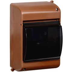 Бокс с прозрачной крышкой КМПн 2/4 для 4-х автоматических выключателей (Дуб)