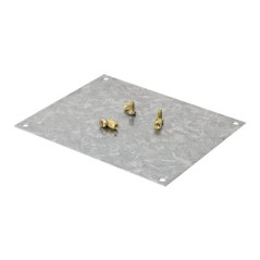 Пластина монтажная из оцинкованной стали 122х82мм для коробок 128х103мм